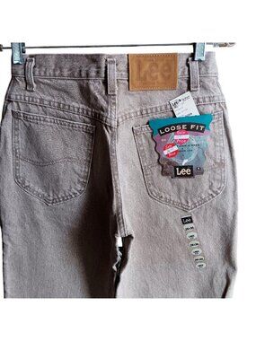 28x30 True Vintage 80's LEE Jeans LOOSE FIT TAPERED PREP FOXTAIL DENIM TAN NWT